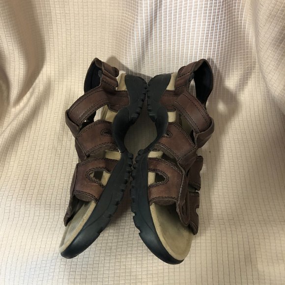 Teva brown leather men sandals, 12 main image 10